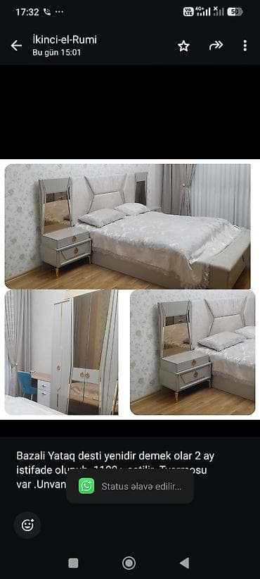Bazali Yataq desti yenidir demek olar 2 ay istifade olunub .1100₼