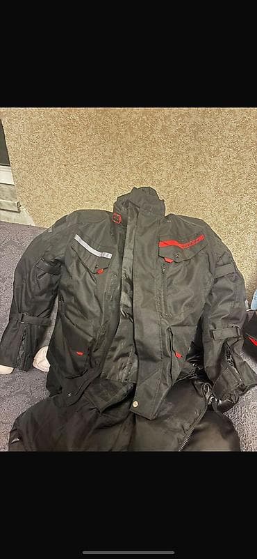 vaz 21010 ehtiyat hisseleri: Motoqranıçı üçün texniki gödəkcə - Rəng: qara, qırmızı detallarla - — 1