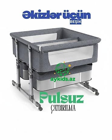 Nənnilər: 👶👶 **Baby Aykids əkizlər üçün beşik– Əkiz Körpələr üçün Premium — 1