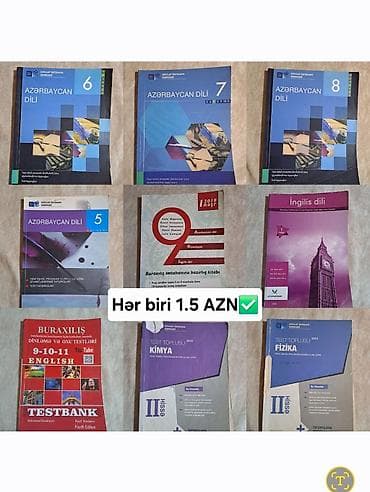 kitab satisi: Dərsliklər, test topluları, Dim test topluları, test kitabları — 3