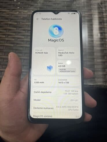2 ci əl kompüter: Honor X6, 128 GB, rəng - Qara, İki sim kartlı — 8