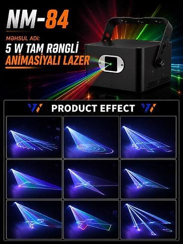 Projektorlar: 🔥 5W Tam Rəngli Animasiyalı Lazer İşığı Professional səhnə və — 1