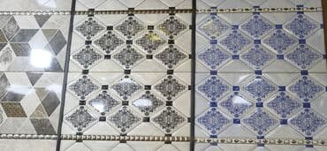 Dekorativ divar kafelləri kolleksiyası - Naqişli romb formalarında