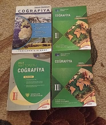 Книги и журналы: Məhsul: Coğrafiya üzrə hazırlıq və test topluları dəsti Tərkib: - — 1