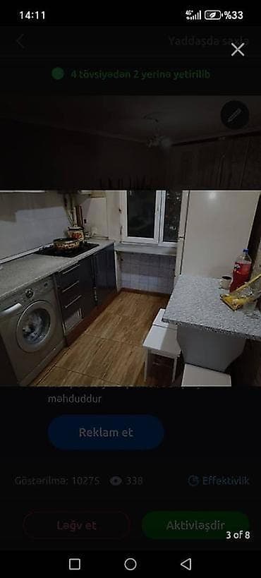 mesdaga ev: Salam Qara qarayevde metroya 5 deyqelik mesafede bir nefer üçün ev — 1
