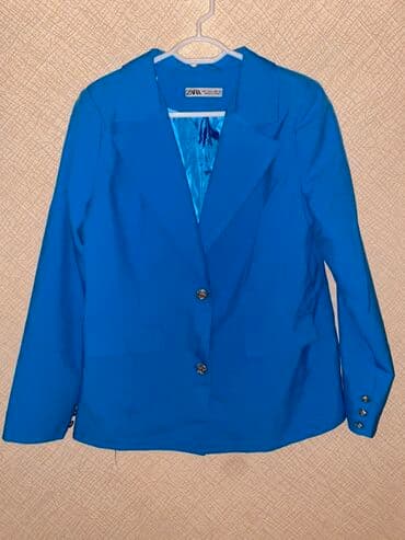 ZARA qadın blezeri - Rəng: parlaq mavi (electric blue) - Model