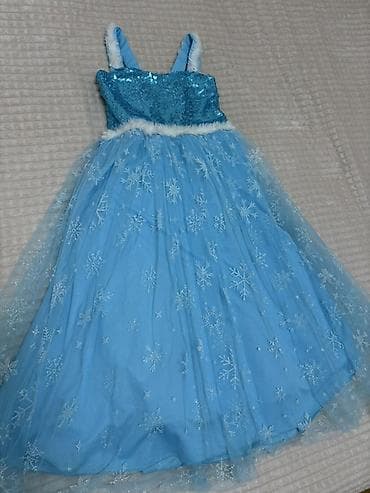 Animatorlar: Uşaq üçün mavi rəngli tematik paltar - Model: Şleyfli, tüllü bal — 1