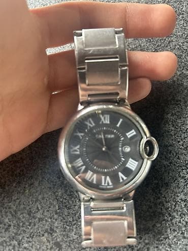 klassik kişi cinsləri: Qol saatı, Cartier, rəng - Gümüşü — 2