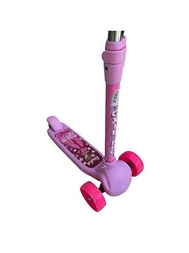 Uşaq skuter – 3 təkərli, çəhrayı - Rəng: çəhrayı - Konstruksiya: ön