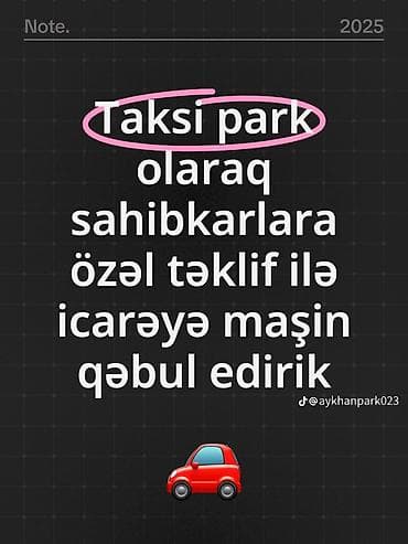 tra: Taksi parkı üçün avtomobil icarəsi xidməti - Taksi park olaraq — 1