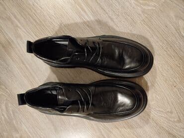 kişi üçün dəri çantalar: Məhsul: Yeni Kişi dəri ayaqqabısı - Rəng: Qara - Material: Parlaq — 1