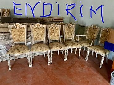taxta: Klassik üslubda masa və 8 ədəd stul dəsti - Dizayn: Barokko/klassik — 3
