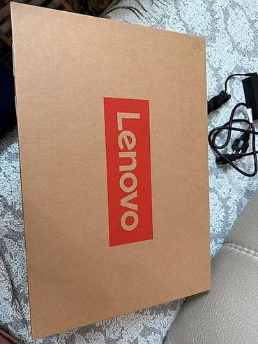 Monitorlar: Lenovo noutbuk – 15.6" ekranlı, boz/gümüş rəngli korpus. Yenidir coxx — 5