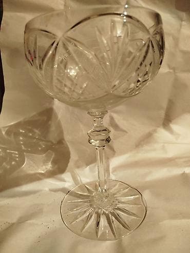 kafeyni serviz: Kolleksiya qab-qacaq dəstləri 1) Şüşə şampan/qəlyanaltı qədəh dəsti - — 8