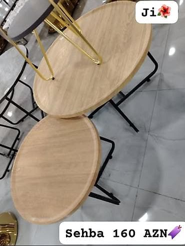 tek stol: Oval masa, Açılmayan, Təkərsiz, Taxta, Zəmanətsiz — 1