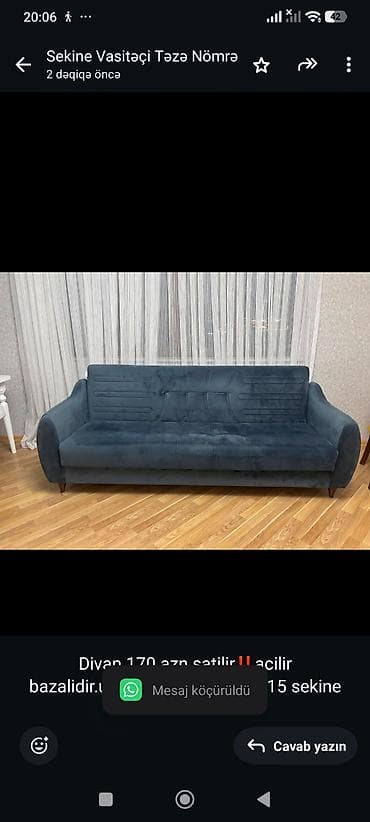 Divan 170 azn satilir‼️acilir bazalidir.unvan bileceri ykod2015 sekine