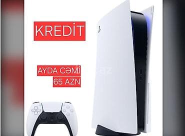 PlayStation 5 oyun konsolu - Rəng: ağ-qara, şaquli stend dizaynı -