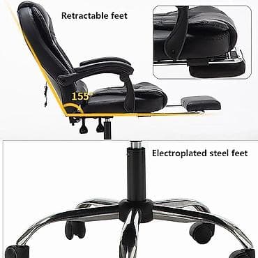 kreslo gence: Yeni, Təkərli, Qolları tənzimlənmir, Süni dəri — 8