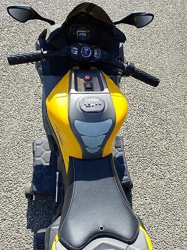 Uşaq üçün elektrikli motosiklet – sport dizayn - Rəng: mavi-ağ, sport — 8