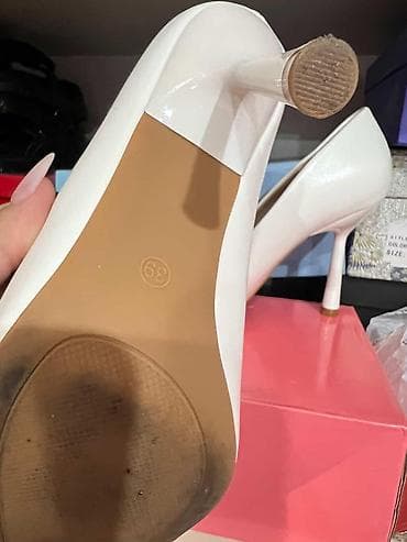 Сапоги: Ağ rəngli qadın tuflisi – County Brand (1 defe geyinilib çəkilişə) - — 4