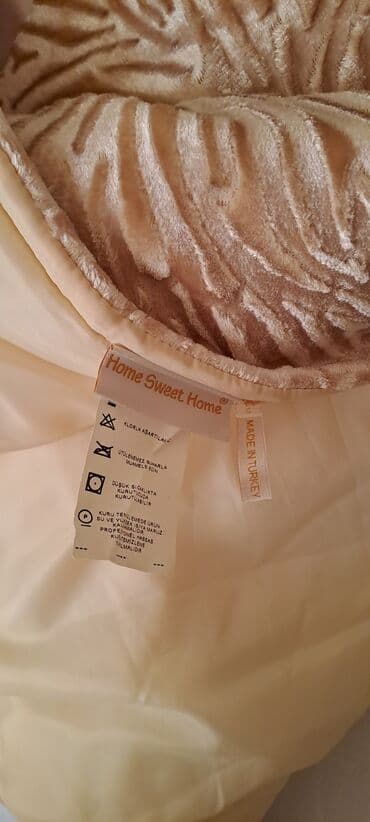 taxt ortuyu: Yataq üçün İşlənmiş rəng - Bej Yataq örtüyü, Ödənişli çatdırılma — 4