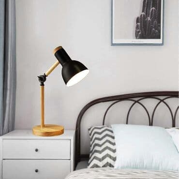 qara pol taxtasi: Taxta əsaslı, qara rəngli, stolüstü lampa. Bu model oxu masası, yataq — 2