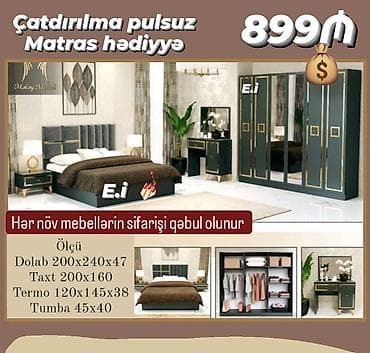 Yataq otağı dəsti rəng seçimi var lalafo.az -da Yataq otağı dəsti rəng seçimi var