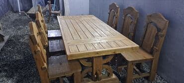 yaz fəslinə aid şəkillər çəkmək: İşlənmiş, Dördbucaq masa, 6 stul — 3