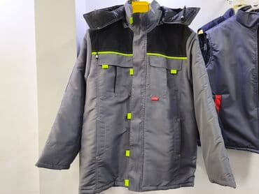 утепленные мужские куртки: İş geyimi – isti qışlıq kurtka - Rəng: boz, çiyin və sinə hissəsində — 1