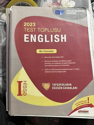 DİM “Test Toplusu 2023” dəstəsi – I və II hissələr Tərkib: - English
