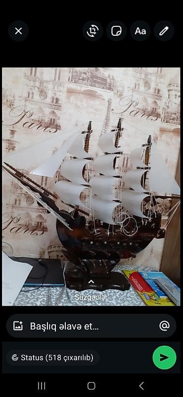 kolleksiya: Tacin ustunde gemi El isi agacdan — 5