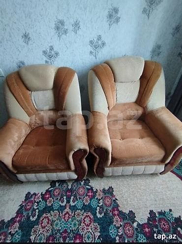 Kreslolar: İşlənmiş, Kreslo, Parça, Kredit yoxdur, Çatdırılma yoxdur — 3