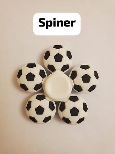 Futbol mövzulu fidget spiner - Dizayn: 5 qanadlı, hər qanadda futbol