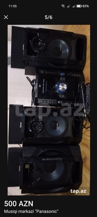 купить бу кондиционер: Panasonic markalı qara rəngli musiqi mərkəzi, güclü səs təcrübəsi üçün — 3