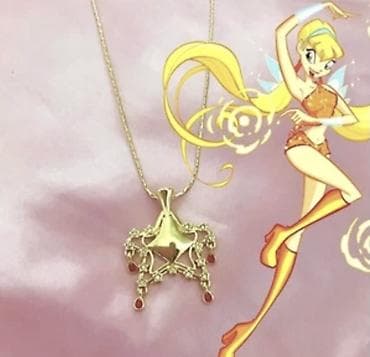 ince sepler: Qızılı rəngli ulduz asqılı boyunbağı - Zərif zəncir və ulduz formalı — 1