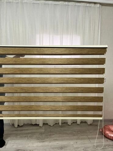 perdeler 2021: Zebra stor jalüz pərdə - Model: zebra (iki qat – şəffaf və sıx — 1