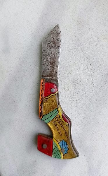 kunc kesen misar: Bıçaq – qatlanan, əl işı ilə boyanmış dekorativ saplı - Növ: qatlanan — 3