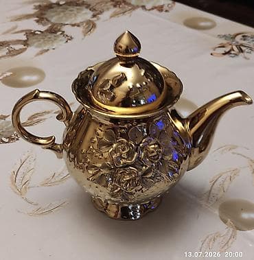 Çay dəsti, rəng - Qızılı, Keramika — 5