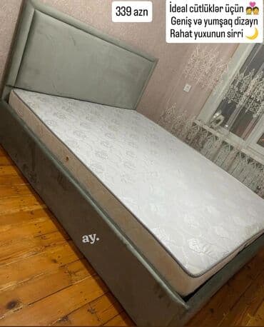 doşəmə taxta: Yataq dəsti – ikinəfərlik model - Geniş və yumşaq dizayn - Rahat yuxu — 1