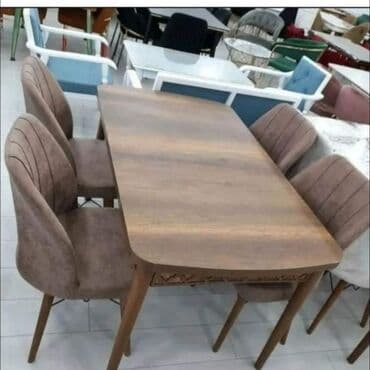 mətbəxt stol stulu: Mətbəx üçün, Yeni, Açılan, Dördbucaq masa, 4 stul — 1