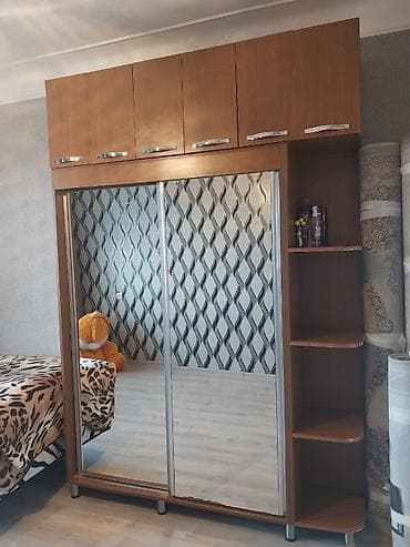 İşlənmiş, 2 qapılı, Güzgülü, Qəhvəyi, Taxta, Kupe, Düz dolab