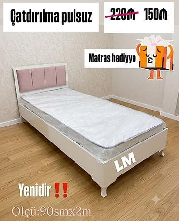 dolab gence: Tək nəfərlik çarpayı – 90x200 sm ölçüdə. Sadə və zövqlü dizayna — 3
