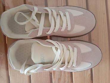 Unisex gündəlik idman ayaqqabısı - Rəng: krem-ağ üst hissə, açıq bej — 3