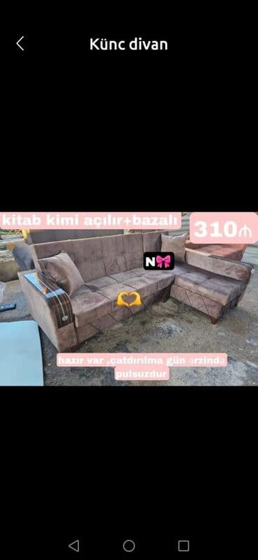 saloglu mebel qiymetleri 2021: Künc divan — 1