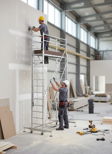 pləkən: Bu, tikinti və ya təmir işləri üçün istifadə olunan hündürlüyü — 1