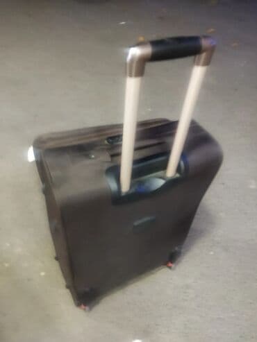 купить бу чемодан: Təkərli səyahət çamadanı - Rəng: tünd (qara/qəhvəyi tonlarda) - — 3