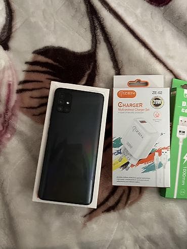 note 5 ekran: Samsung Galaxy A51, 64 GB, rəng - Qara, Barmaq izi, Face ID — 6