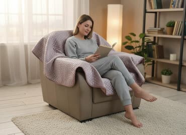 07 şəkili: Kreslo üçün rəng - Bənövşəyi Yataq örtüyü — 1