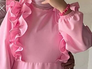 Məhsul: Qızılı çəhrayı uzun don parça damla - Model: Uzun, A-kəsim