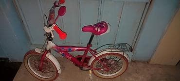 təkərli çantalar: Uşaq velosipedi – 16 düym təkərlər - Rəng: çəhrayı/ağ, güllü naxışlı — 7